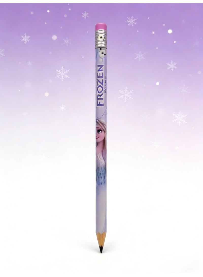 Frozen Magic Disney Frozen Elsa Stationery Gift Set, 8-Piece Kids' School Supplies Kit with Pencils, Ruler, Eraser, Sharpener & Notebook, Portable Handle Gift Box for Girls Birthday & Back to School - Image 5